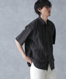NANO universe | レギュラーカラーコットンリネンストライプシャツ(シャツ/ブラウス)