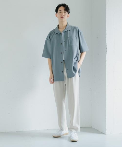 SENSE OF PLACE by URBAN RESEARCH（センスオブプレイスバイアーバンリサーチ）の「『イージーケア/セットアップ対応』ダブルタックテーパードスラックス（スラックス・メンズ・ブラック/ライトベージュ/グレー/ブルー/ベージュ/チャコールグレー・SMALL/MEDIUM/LARGE）」の12枚目の写真