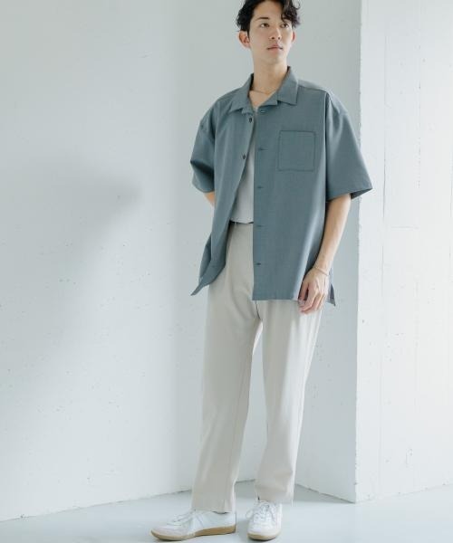 SENSE OF PLACE by URBAN RESEARCH（センスオブプレイスバイアーバンリサーチ）の「『イージーケア/セットアップ対応』ダブルタックテーパードスラックス（スラックス・メンズ・ブラック/ライトベージュ/グレー/ブルー/ベージュ/チャコールグレー・SMALL/MEDIUM/LARGE）」の13枚目の写真