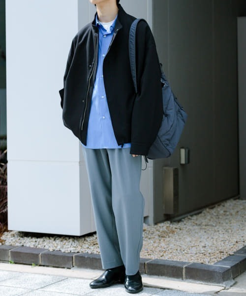 SENSE OF PLACE by URBAN RESEARCH（センスオブプレイスバイアーバンリサーチ）の「『イージーケア/セットアップ対応』ダブルタックテーパードスラックス（スラックス・メンズ・ブラック/ライトベージュ/グレー/ブルー/ベージュ/チャコールグレー・SMALL/MEDIUM/LARGE）」の16枚目の写真