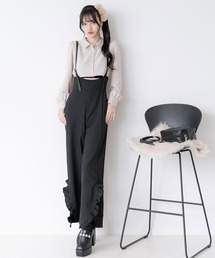 フリルスリーブTシャツ サスペンダーワイドパンツセット 4071703 パンツ サスペンダー」に該当するファッション通販 - ZOZOTOWN