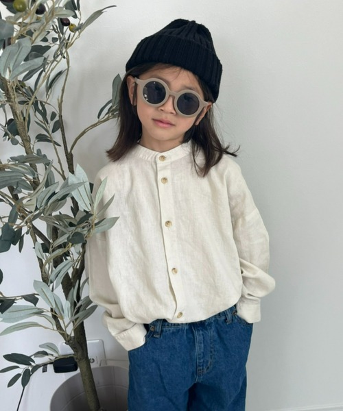 CIAOPANIC TYPY（チャオパニックティピー）の「【KIDS】OSOROリネンレーヨンシャツ（シャツ/ブラウス・キッズ・ネイビー/ピンク/グレー系その他・LARGE/MEDIUM/SMALL/XX-LARGE/X-LARGE）」の2枚目の写真