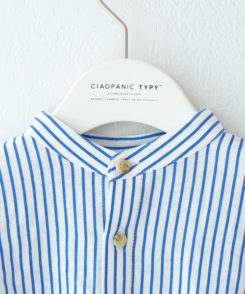 CIAOPANIC TYPY（チャオパニックティピー）の「【KIDS】OSOROリネンレーヨンシャツ（シャツ/ブラウス・キッズ・ネイビー/ピンク/グレー系その他・LARGE/MEDIUM/SMALL/XX-LARGE/X-LARGE）」の6枚目の写真