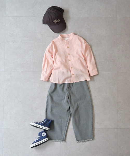 CIAOPANIC TYPY（チャオパニックティピー）の「【KIDS】OSOROリネンレーヨンシャツ（シャツ/ブラウス・キッズ・ネイビー/ピンク/グレー系その他・LARGE/MEDIUM/SMALL/XX-LARGE/X-LARGE）」の10枚目の写真