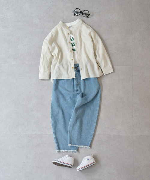 CIAOPANIC TYPY（チャオパニックティピー）の「【KIDS】OSOROリネンレーヨンシャツ（シャツ/ブラウス・キッズ・ネイビー/ピンク/グレー系その他・LARGE/MEDIUM/SMALL/XX-LARGE/X-LARGE）」の8枚目の写真