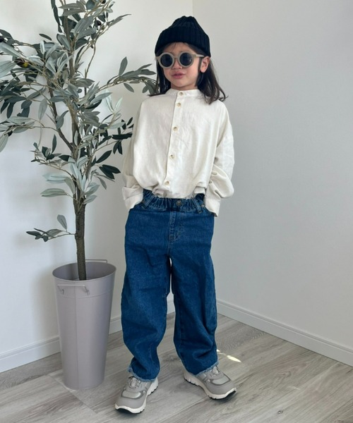 CIAOPANIC TYPY（チャオパニックティピー）の「【KIDS】OSOROリネンレーヨンシャツ（シャツ/ブラウス・キッズ・ネイビー/ピンク/グレー系その他・LARGE/MEDIUM/SMALL/XX-LARGE/X-LARGE）」の16枚目の写真