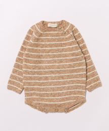 Quincy Mae（クインシーメイ）の「/Quincy Mae/RIGGENS ROMPER || CINNAMON STRIPE（ロンパース）」