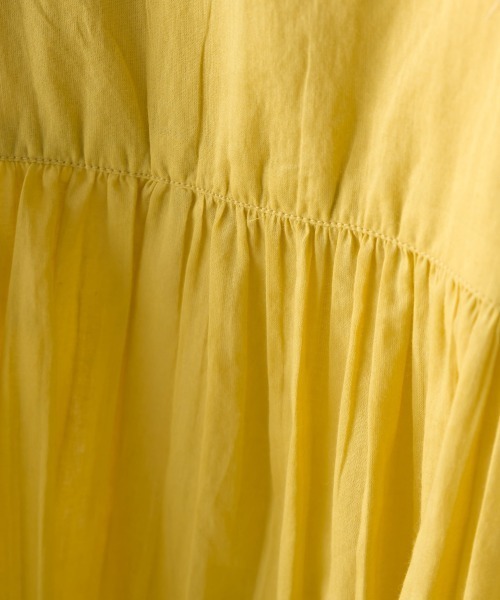 OMNES(オムネス)の「コットンボイルタックギャザーシャツ半袖(シャツ/ブラウス・レディース・ホワイト/ブラック/ベージュ/グリーン/マスタード/ブラウン系その他/グリーン系その他/ブルー・FREE)」の13枚目の写真