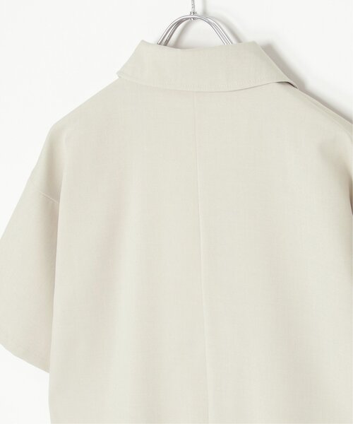 notch.（ノッチ）の「ハーフスリーブジャケット（テーラードジャケット・レディース・チャコールグレー/オフホワイト/ブラック・M）」の9枚目の写真