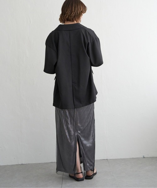 franche lippee black ノーカラージャケット テーラード3L ノーカラージャケット｜Fleur de lis
