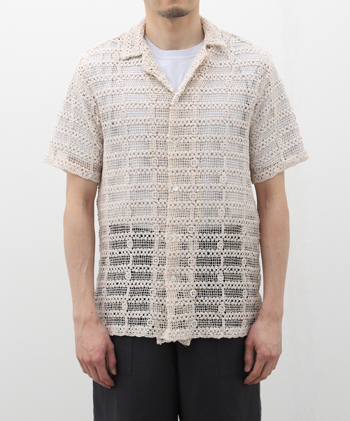 EDIFICE(エディフィス)の「【CMMN SWDN / コモン スウェーデン】Duane Short Sleeve Cotton Lace(シャツ/ブラウス・メンズ・アイボリー・46)」の13枚目の写真