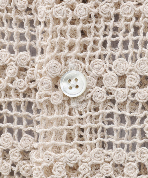 EDIFICE(エディフィス)の「【CMMN SWDN / コモン スウェーデン】Duane Short Sleeve Cotton Lace(シャツ/ブラウス・メンズ・アイボリー・46)」の9枚目の写真