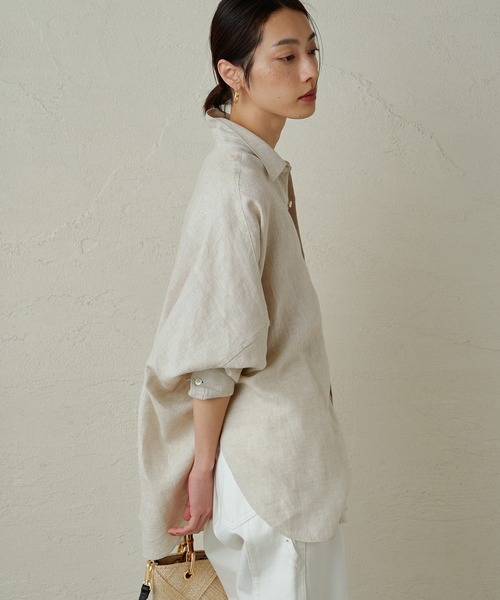 Lounge dress★美品★リネンオーバーシャツ LOUNGEDRESS（ラウンジドレス）の「リネンオーバーシャツ