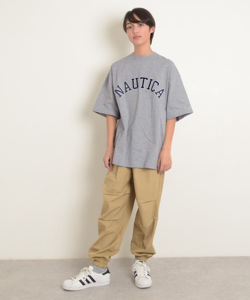 NAUTICA(ノーティカ)の「【NAUTICA】フロントロゴアップリケ刺繍半袖Tシャツ(Tシャツ/カットソー・キッズ・ライトブルー/グレー/ホワイト/ネイビー・M/L/XL)」の5枚目の写真