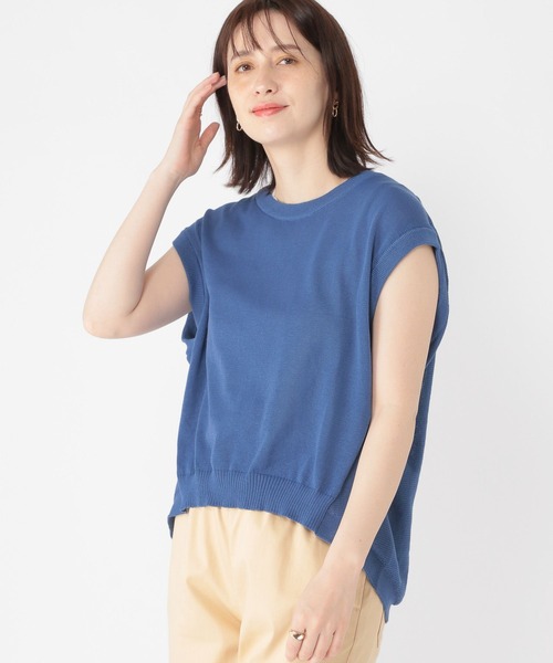 studio CLIP(スタディオクリップ)の「12ゲージコクーンベスト(ベスト・レディース・ブラウン/アイボリー/ブルー・FREE)」の1枚目の写真