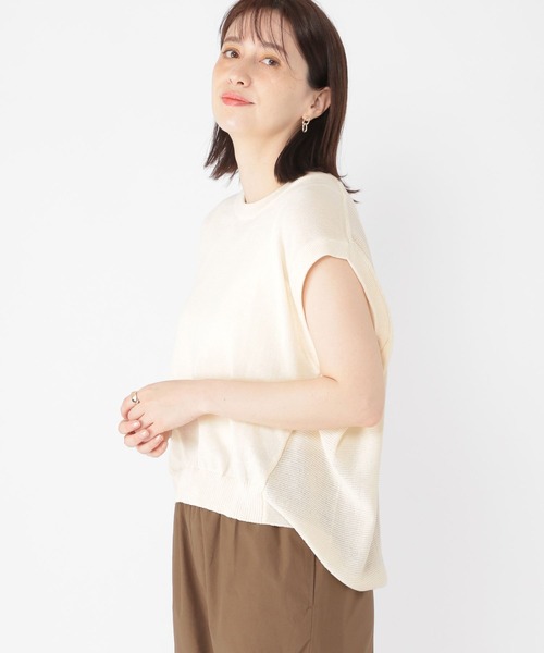 studio CLIP(スタディオクリップ)の「12ゲージコクーンベスト(ベスト・レディース・ブラウン/アイボリー/ブルー・FREE)」の8枚目の写真