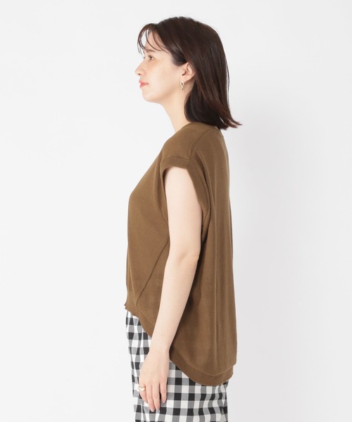 studio CLIP(スタディオクリップ)の「12ゲージコクーンベスト(ベスト・レディース・ブラウン/アイボリー/ブルー・FREE)」の11枚目の写真