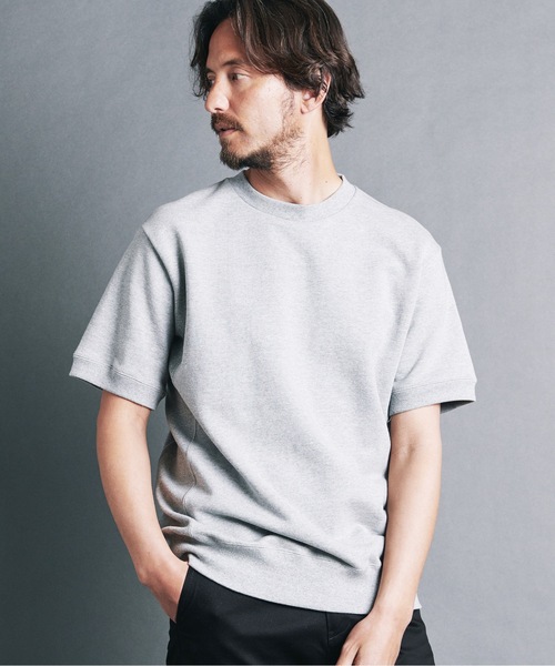 【セール】CTN SIDE RIB SWEAT C/N TEE:コットン裏毛 サイドリブ クルーネック 半袖 スウェット 24S（Tシャツ/カットソー）｜Magine（マージン）