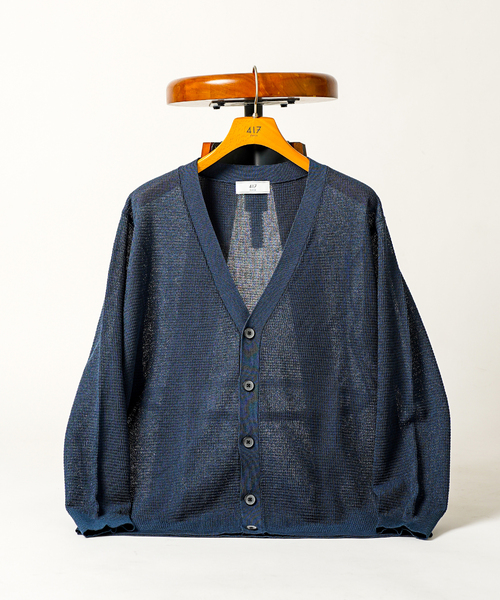 417 EDIFICE（フォーワンセブンエディフィス）の「DRY Linenlike / カーディガン（カーディガン/ボレロ・メンズ・ブラック系その他/ブルー/ベージュ/ネイビー・SMALL/MEDIUM/LARGE）」の3枚目の写真