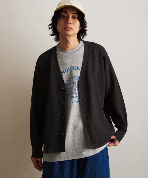 417 EDIFICE（フォーワンセブンエディフィス）の「DRY Linenlike / カーディガン（カーディガン/ボレロ・メンズ・ブラック系その他/ブルー/ベージュ/ネイビー・SMALL/MEDIUM/LARGE）」の20枚目の写真