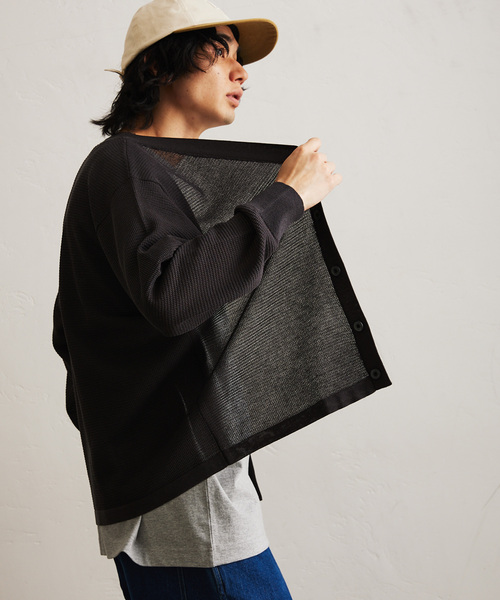 417 EDIFICE（フォーワンセブンエディフィス）の「DRY Linenlike / カーディガン（カーディガン/ボレロ・メンズ・ブラック系その他/ブルー/ベージュ/ネイビー・SMALL/MEDIUM/LARGE）」の22枚目の写真