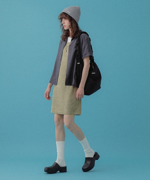 DISPATCHER NO.8（ディスパッチャーナンバーエイト）の「パイルキャミミニワンピース（ワンピース・レディース・ブラック/オリーブ・ONE SIZE）」の22枚目の写真