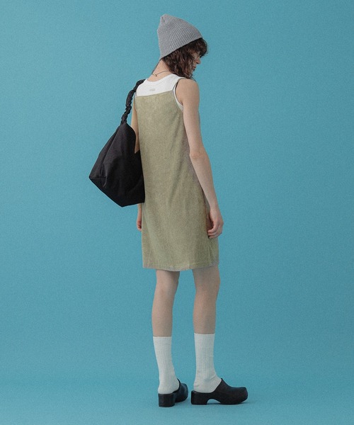 DISPATCHER NO.8（ディスパッチャーナンバーエイト）の「パイルキャミミニワンピース（ワンピース・レディース・ブラック/オリーブ・ONE SIZE）」の13枚目の写真