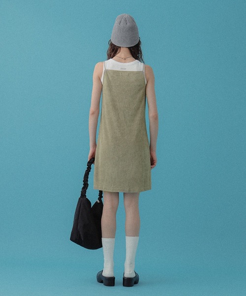 DISPATCHER NO.8（ディスパッチャーナンバーエイト）の「パイルキャミミニワンピース（ワンピース・レディース・ブラック/オリーブ・ONE SIZE）」の10枚目の写真