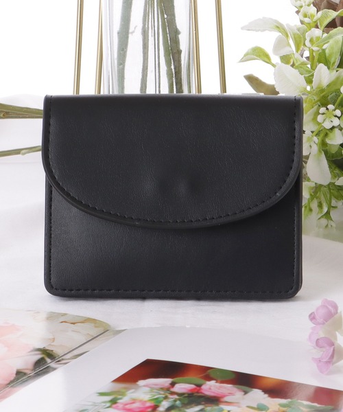 セール】ラウンド フラップ 3ポケット コンパクト ウォレット（財布