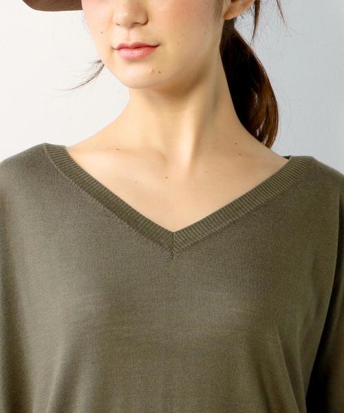 UNITED ARROWS（ユナイテッドアローズ）の「□UBCE W/SI/CA NUANCE Vネック　ニット◆（ニット/セーター・レディース・ブラック/ライトグレー/ベージュ/オリーブ/ライトピンク/その他2・フリー）」の13枚目の写真