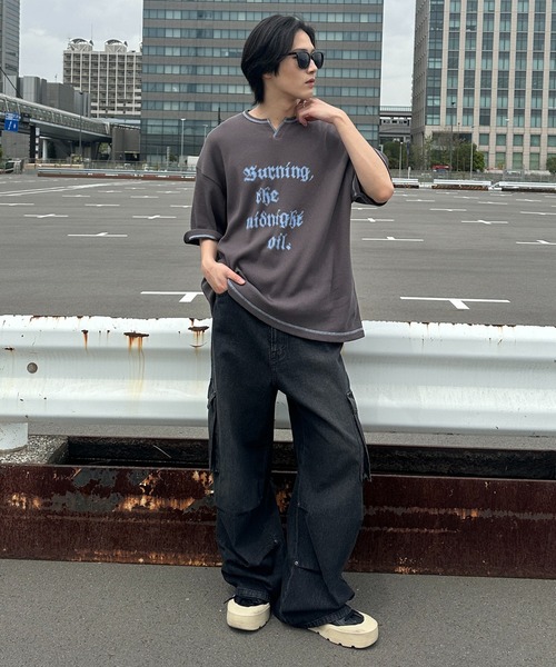sedacle(セダクル)の「ヒップロゴタックカーゴデニム(デニムパンツ・メンズ・グレー/インディゴブルー/ブラック・MEDIUM/SMALL/LARGE)」の14枚目の写真