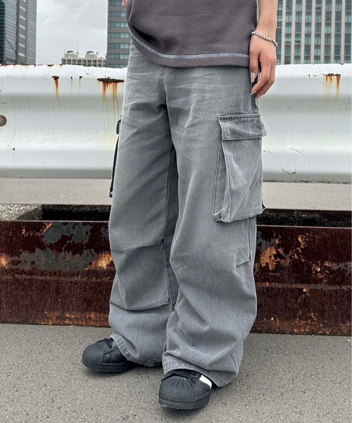 セール】ヒップロゴタックカーゴデニム（デニムパンツ