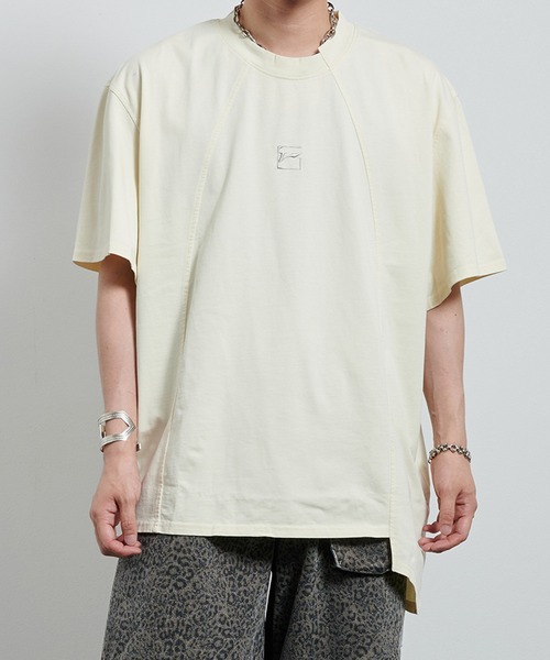 ダスティーウォッシュアシンメトリーTシャツ（Tシャツ/カットソー）｜VI E DIT（ヴィエディット）