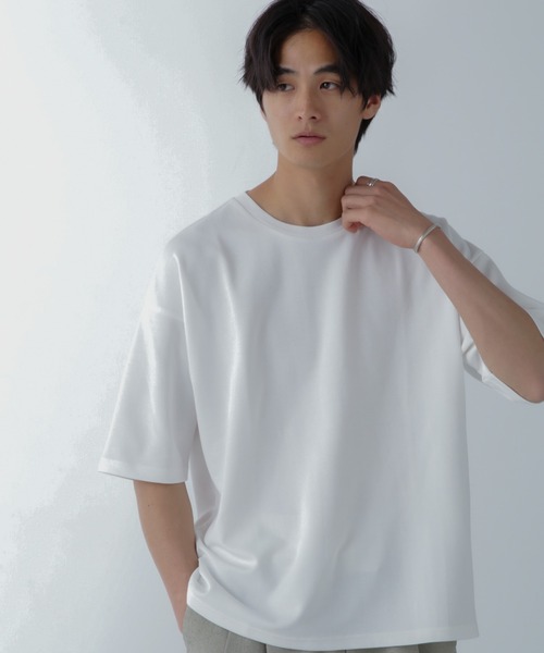NANO universe(ナノユニバース)の「アンチスメル COOL 半袖Tシャツ(Tシャツ/カットソー・メンズ・ブラック/グレー/グリーン/ホワイト・XL/L/M/S)」の5枚目の写真