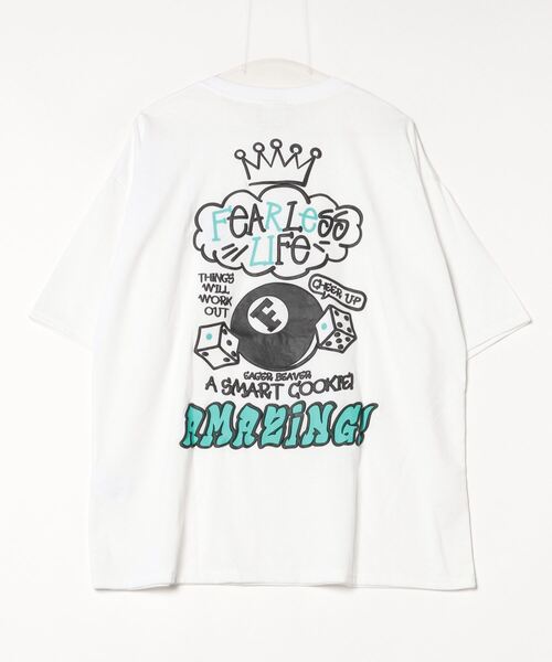 FUNALIVE(ファンアライブ)の「発砲プリントオーバーサイズT ストリート Tシャツ 半袖(Tシャツ/カットソー・メンズ・ホワイト/ブラック/スミクロ/ライトグレー・L/M/LL)」の7枚目の写真