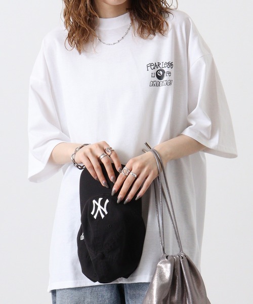 FUNALIVE(ファンアライブ)の「発砲プリントオーバーサイズT ストリート Tシャツ 半袖(Tシャツ/カットソー・メンズ・ホワイト/ブラック/スミクロ/ライトグレー・L/M/LL)」の9枚目の写真