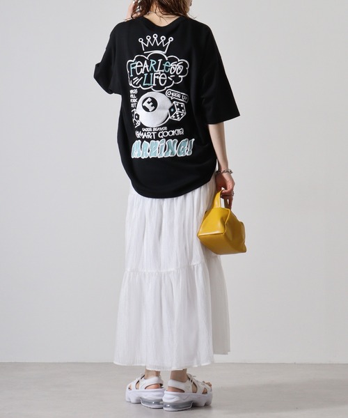FUNALIVE(ファンアライブ)の「発砲プリントオーバーサイズT ストリート Tシャツ 半袖(Tシャツ/カットソー・メンズ・ホワイト/ブラック/スミクロ/ライトグレー・L/M/LL)」の21枚目の写真
