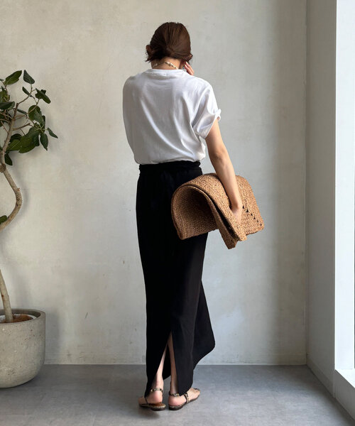 DouDou（ドゥドゥ）の「リネン混カイトスカート（スカート）」 - WEAR 