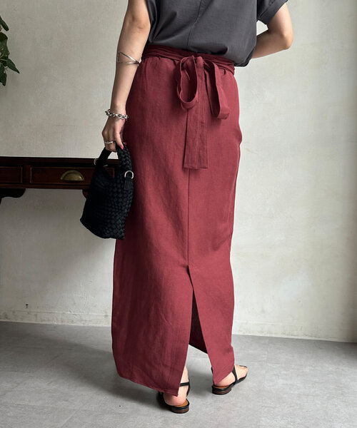 DouDou（ドゥドゥ）の「リネン混カイトスカート（スカート）」 - WEAR 