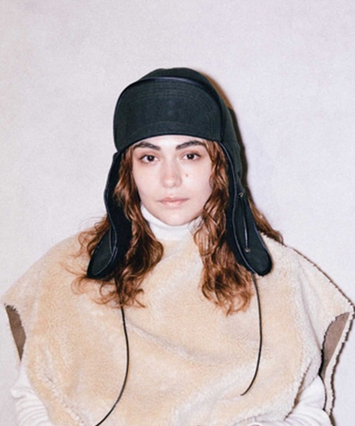 HUNTISM(ハンティズム)の「Bomber Cap / ボンバーキャップ(キャップ・レディース・オリーブ/ブラック・FREE)」の9枚目の写真