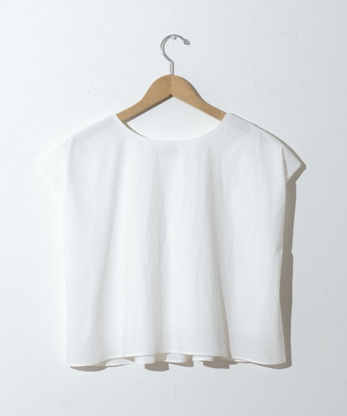 flower(フラワー)の「ショルダーパフトップ(シャツ/ブラウス・レディース・ブルー/ホワイト・FREE)」の4枚目の写真