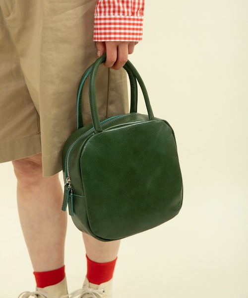 EMOTIONAL WORLD ヴィンテージチェーンバッグ カーキインディゴボロ エコバッグ ボビーダズラー バイク Mサイズ カーキ｜ボール