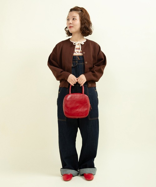 Dot＆Stripes CHILD WOMAN（ドットアンドストライプス　チャイルドウーマン）の「ICY LEATHER BOSTON 裏地チェックBAG（ハンドバッグ・レディース・グリーン/ホワイト/レッド/ブラック/レッド系その他/ブラック系その他/ブラック系その他2・FREE）」の22枚目の写真