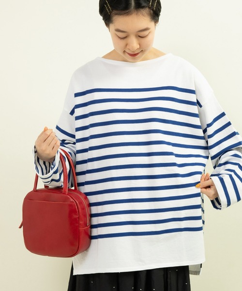 Dot＆Stripes CHILD WOMAN（ドットアンドストライプス　チャイルドウーマン）の「ICY LEATHER BOSTON 裏地チェックBAG（ハンドバッグ・レディース・グリーン/ホワイト/レッド/ブラック/レッド系その他/ブラック系その他/ブラック系その他2・FREE）」の20枚目の写真