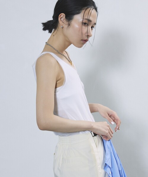 Firsthand（ファーストハンド）の「Firsthand/ファーストハンド シアーリブタンク / メロータンクトップ（タンクトップ・レディース・グレー/ホワイト/ブラック・ﾌﾘ-）」の20枚目の写真