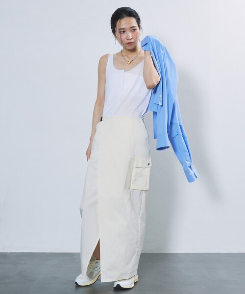 Firsthand（ファーストハンド）の「Firsthand/ファーストハンド シアーリブタンク / メロータンクトップ（タンクトップ・レディース・グレー/ホワイト/ブラック・ﾌﾘ-）」の12枚目の写真