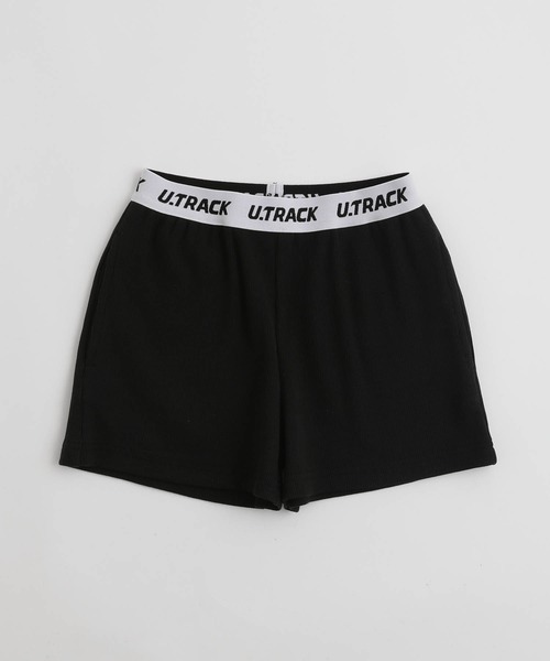 URBAN CHERRY（アーバンチェリー）の「【U.TRACK】ロゴテープデザインリブショートパンツ（その他パンツ・キッズ・ブラック/アイボリー・110cm/120cm/130cm/140cm/150cm）」の9枚目の写真