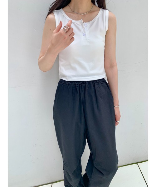Teem Store（チームストア）の「ヘンリーネック タンクトップ（タンクトップ・レディース・ホワイト・M/L）」の5枚目の写真