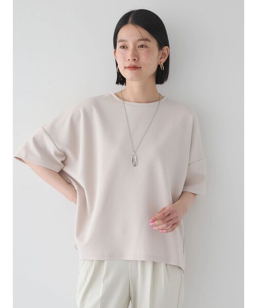 AMERICAN HOLIC(アメリカンホリック)の「接触冷感バックフレアポンチプルオーバー(Tシャツ/カットソー・レディース・グリーン/ブラック/グレイッシュベージュ/オフホワイト・L/M)」の18枚目の写真