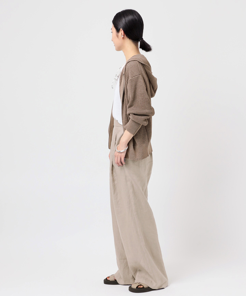 EVERYDAY I LIKE.（エヴリディアイライク）の「リネンイージーワイドパンツ（スラックス・レディース・ベージュ・36/38/34）」の8枚目の写真